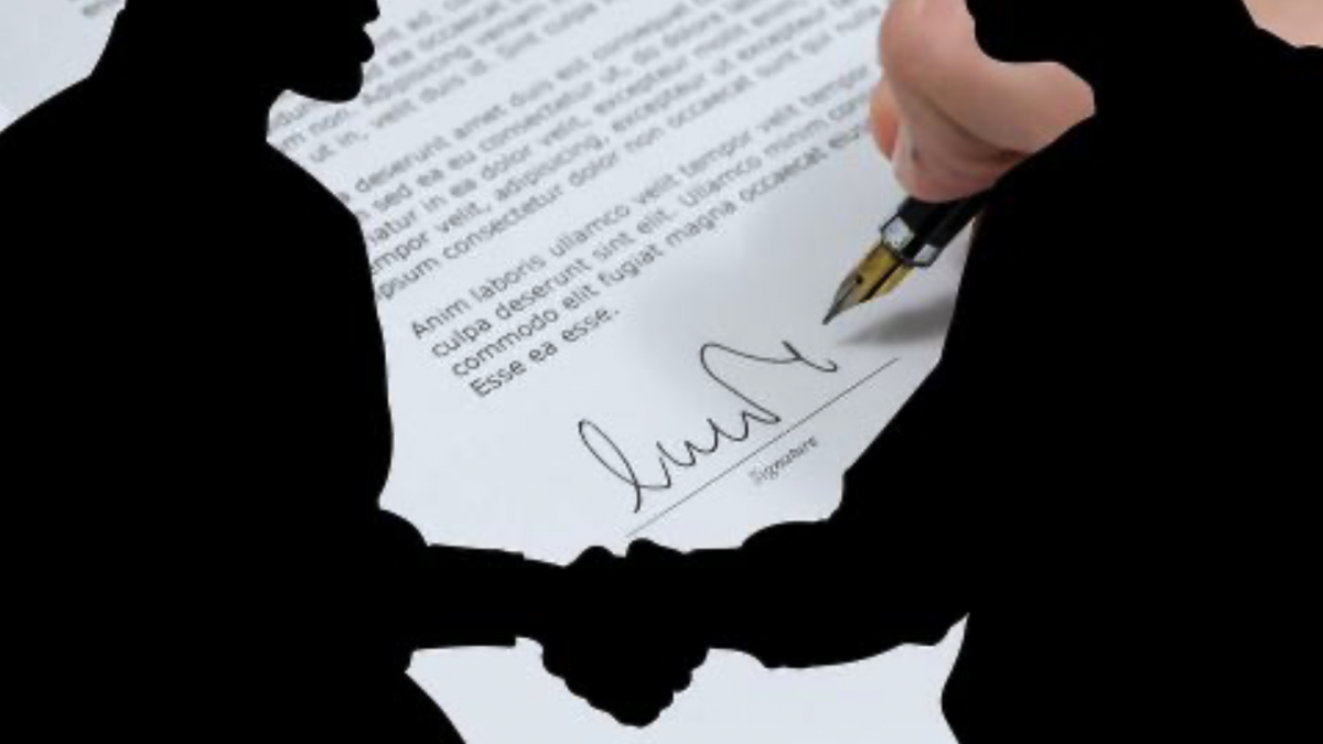 Afbeelding van een ondertekend document