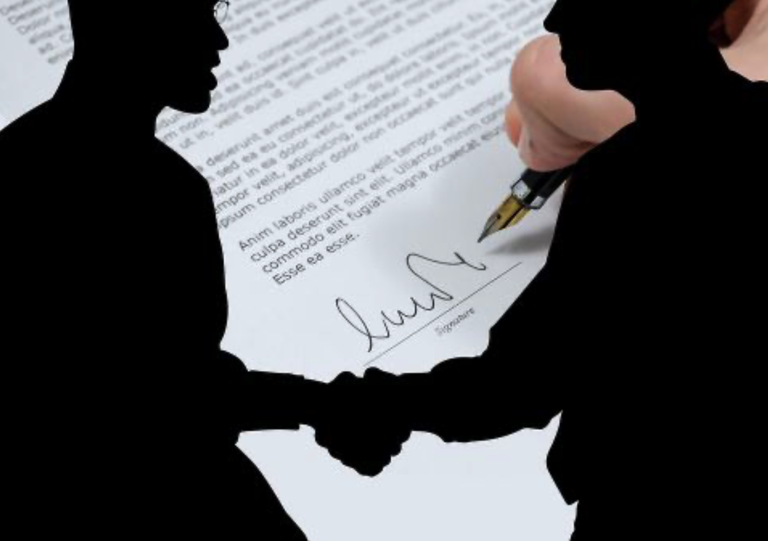 Afbeelding van een ondertekend document